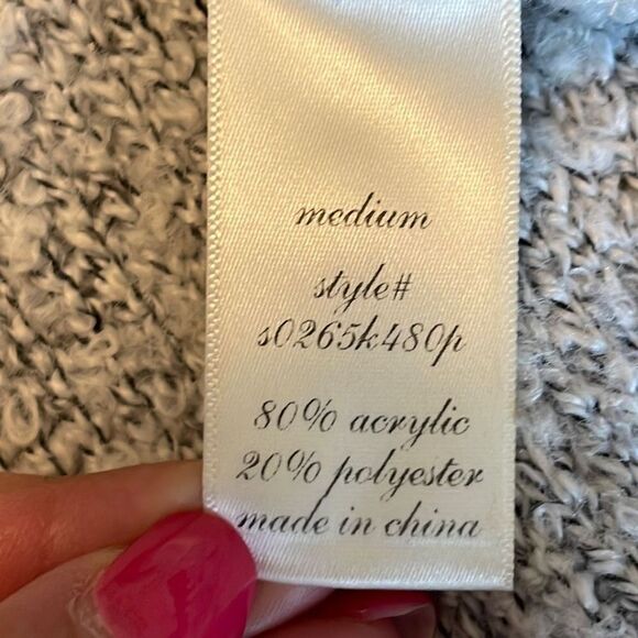 Alya Women's Tunic Sweater Sleeveless Turtleneck High Low Knitted Gray‎ Medium - Picture 9 of 9